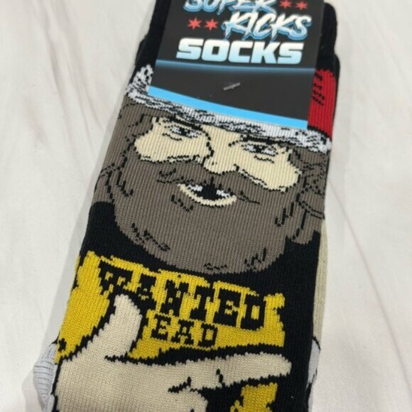 NWT Pro Wrestling Tees Mick Foley Christmas Saint Mick Socks - Picture 3 of 6